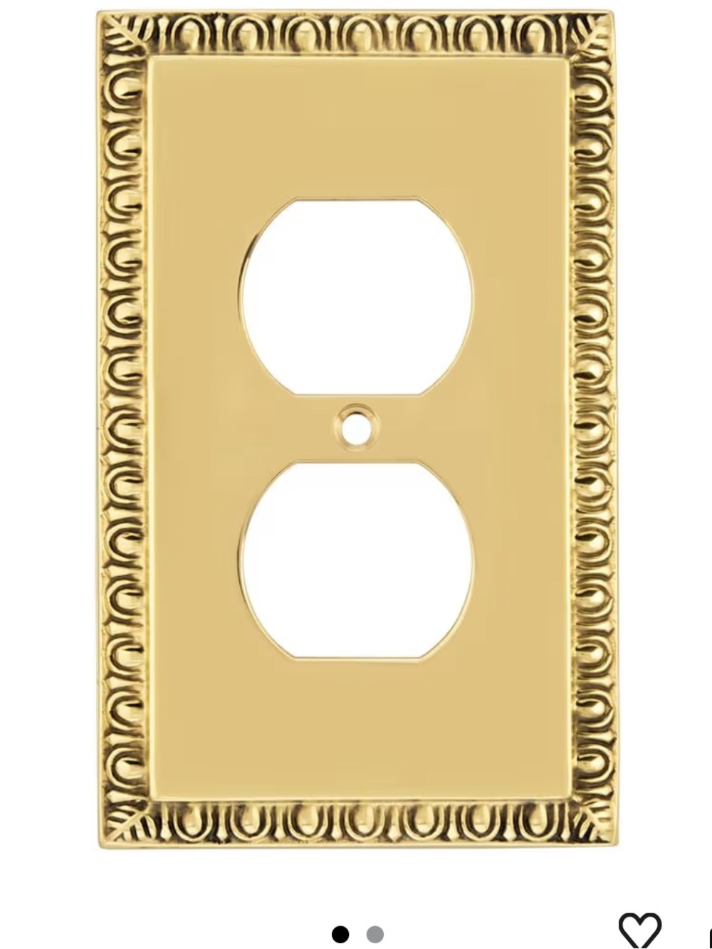 BUNDLE - Nostalgic Warehouse Egg and Dart switch plate covers in Polished Brass